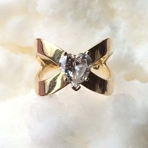 Heart Cubic Zirconium 14K gold 6 1/2